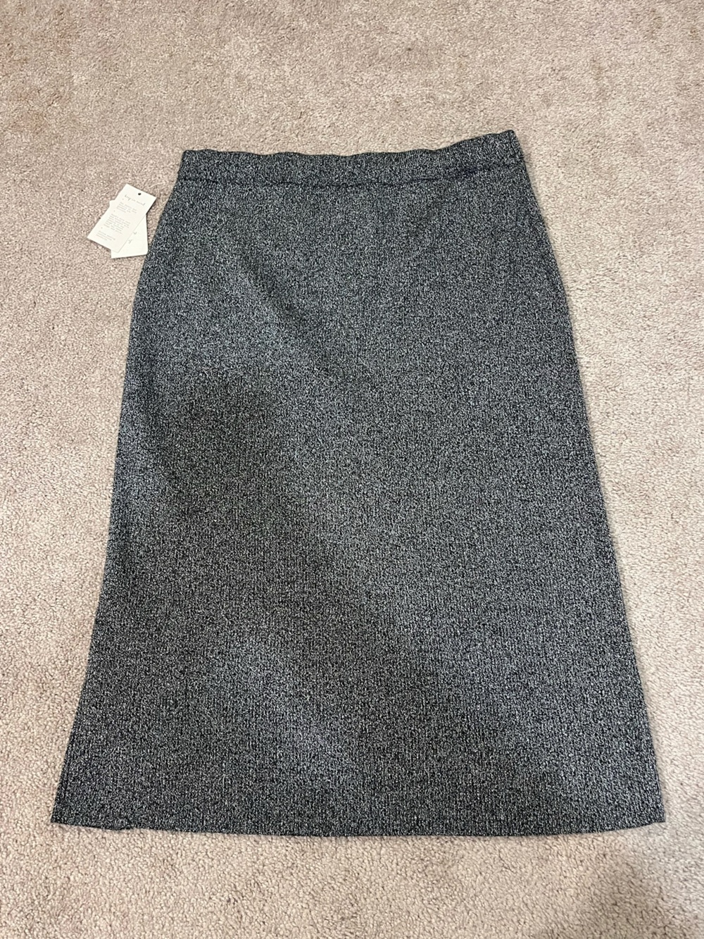 A New Day Lurex Ribbed Stretchy Midi Skirt with Side Notch - Picture 11 of 11
